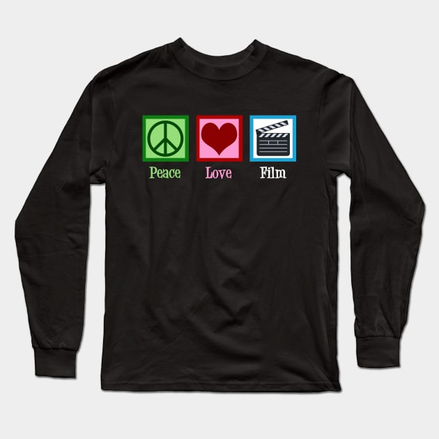 Peace Love Film Long Sleeve T-Shirt by epiclovedesigns